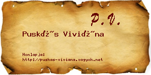 Puskás Viviána névjegykártya